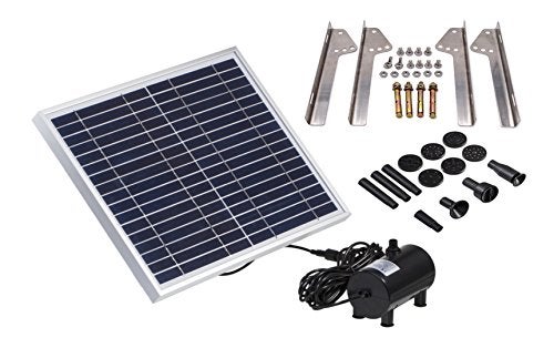 Lewisia 10W Solar Water Pump Kit with Mushroom and Blossom Spray Heads for DIY Pond Water Feature Pool Garden Patio Hydroponics Aquaculture Bird Bath Solar Power Fountain Pump - Image 5
