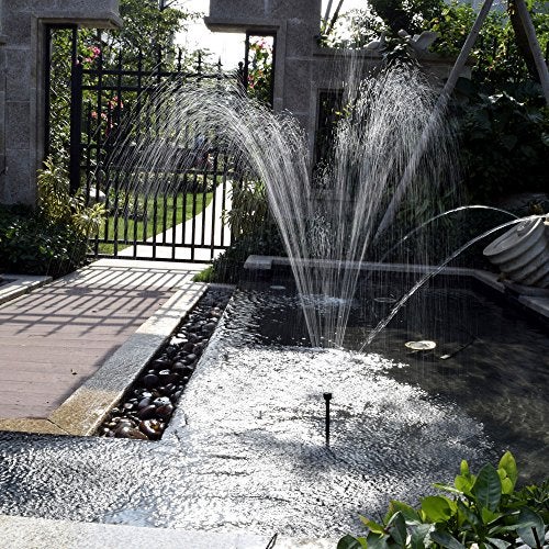 Lewisia 10W Solar Water Pump Kit with Mushroom and Blossom Spray Heads for DIY Pond Water Feature Pool Garden Patio Hydroponics Aquaculture Bird Bath Solar Power Fountain Pump - Image 3