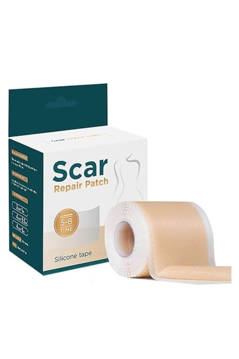 UREVO 2PCS Scar Repair Patch Silicone Scar Sheets,Extra Long Scar Sheets for C-Section, Tummy Tuck, Keloid, and Surgical Scars - Reusable Medical Grade Silicone Scar Tape - Image 1
