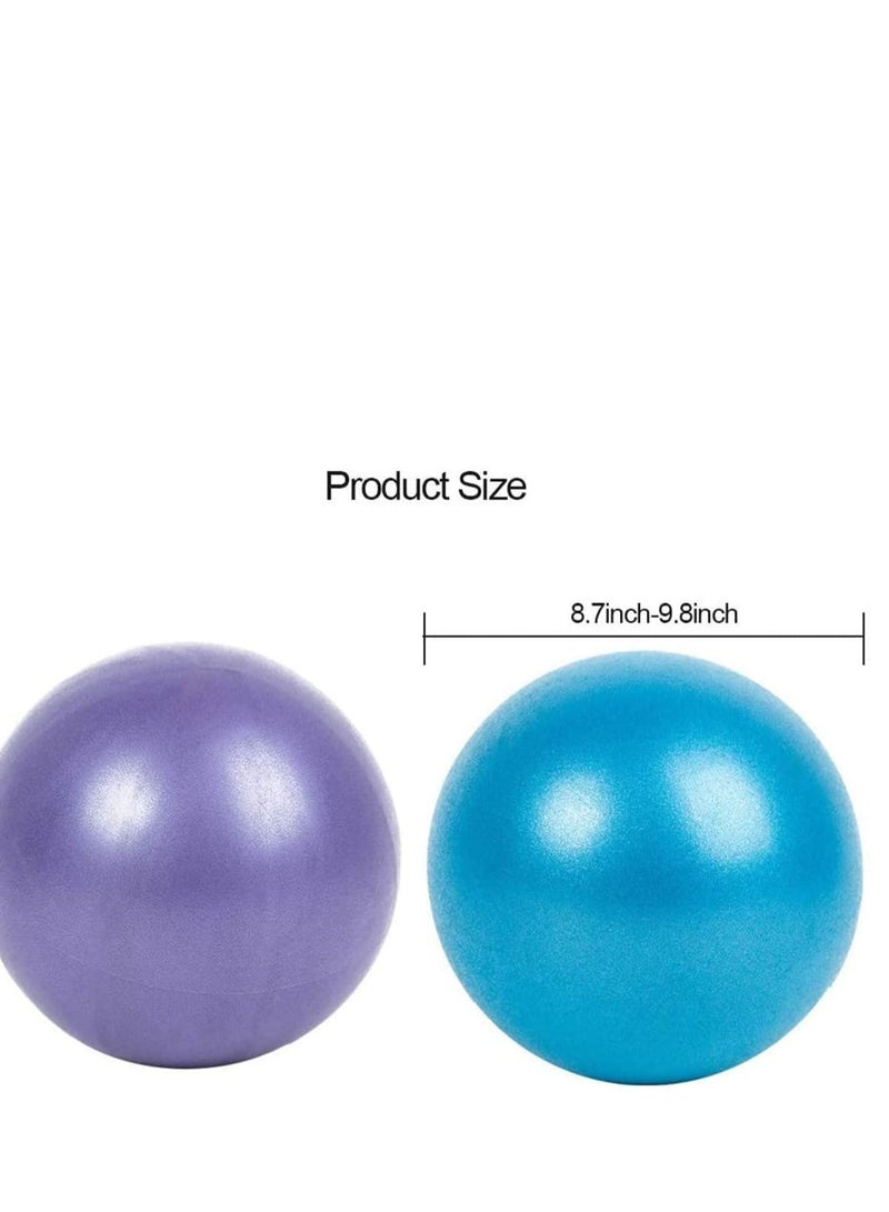SOLARAE Small Exercise Ball Pilates Ball, Antiskid ball, Mini with Inflatable Pipette for Yoga, Pilate, Office Chair, Classroom Flexible Seating and Core Training 2 Pack - Image 5