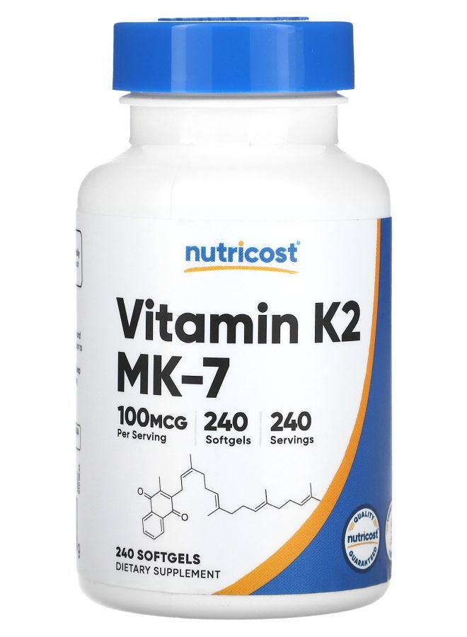 Nutricost Vitamin K2 100 mcg 240 Softgels