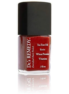 Dr.'s Remedy Dr’s Remedy Nail Polish, All Natural Enriched Nail Strengthener Non Toxic and Organic - RESCUE Red  - Image 1