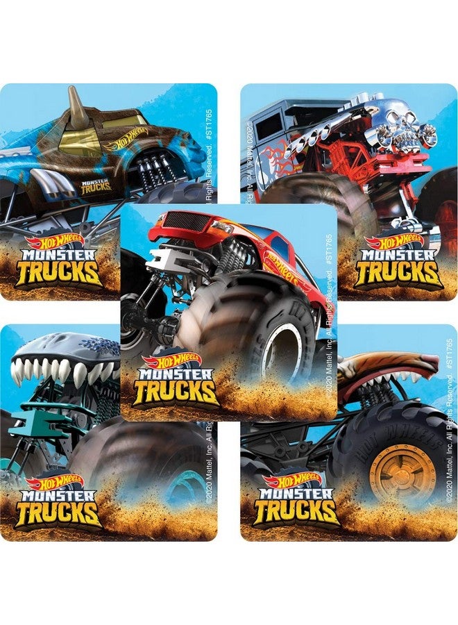 SmileMakers Hot Wheels Monster Trucks Stickers - Prizes and Giveaways - 100 per Pack