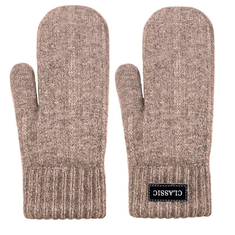 Beurlike Winter Mittens Gloves for Women Warm Fleece Lining Knit Thick Gloves for Cold Weather(Coffee) - Image 4