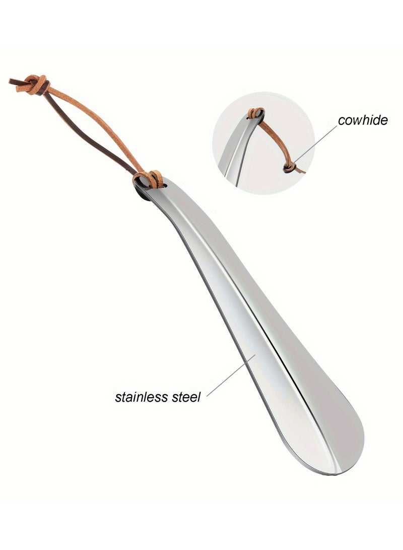ONEKOO ONEKOO Premium Stainless Steel Travel Shoehorn with Leather Lanyard – Compact & Portable Shoe Helper for Men/Women | Durable, Scratch-Resistant Design | Easy-to-Use Ergonomic Handle | Stylish Gift for Shoe Lovers - Image 5
