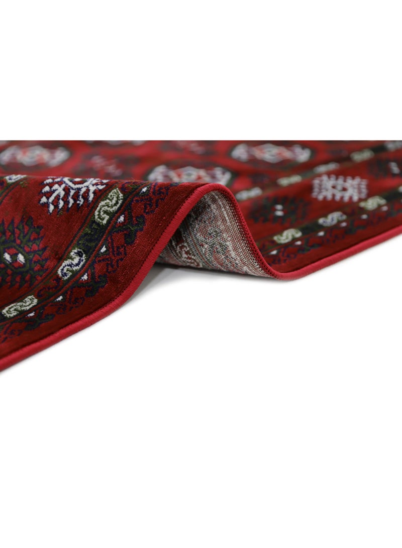 سجادتي مجموعة هدايا رمضان باكج 3 قطع سجاد السدو التراثي بتصميم نجدي فاخر من بأصالة تراثية وحرفية فاخرة باللون الأحمر مقاس 70x110سم - Image 3