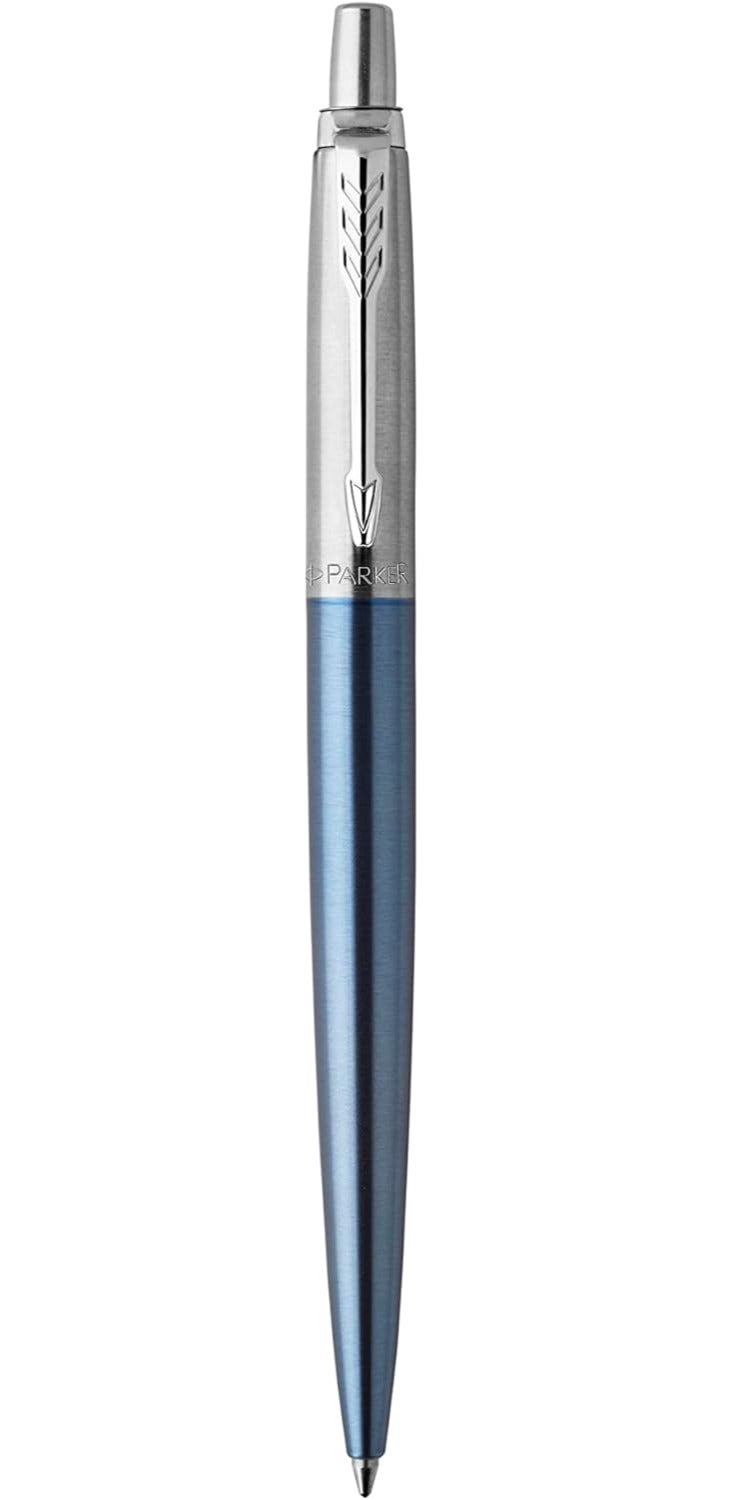 باركر Parker Jotter Waterloo Blue CT Ballpoint Pen - Refillable and Retractable - Image 3