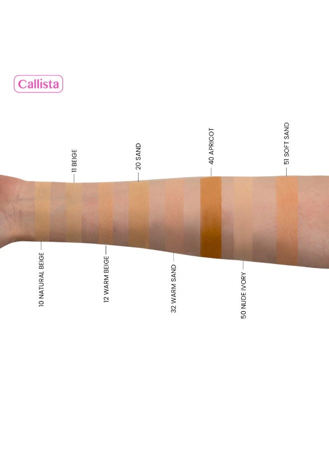 كاليستا بودرة مضغوطة ناعمة ومطفية رقم 40 بلون المشمش للتحكم في اللمعان بتركيبة خفيفة لجميع أنواع البشرة - Image 4