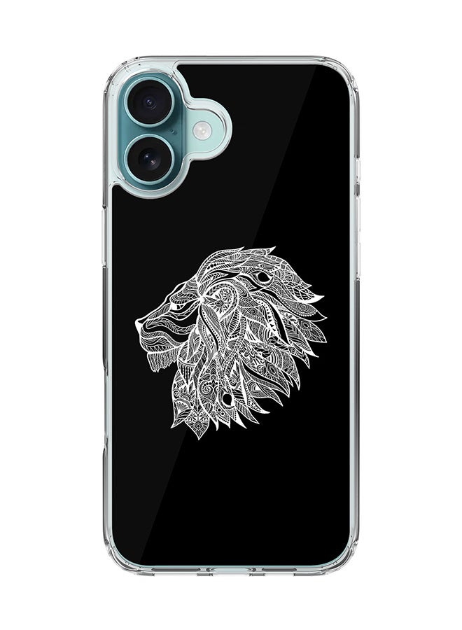 Stylizedd For iPhone 16 Plus Case [Compatible with MagSafe] Slim Magnetic cover Clear Phone Case - Lion Abstract - Image 1