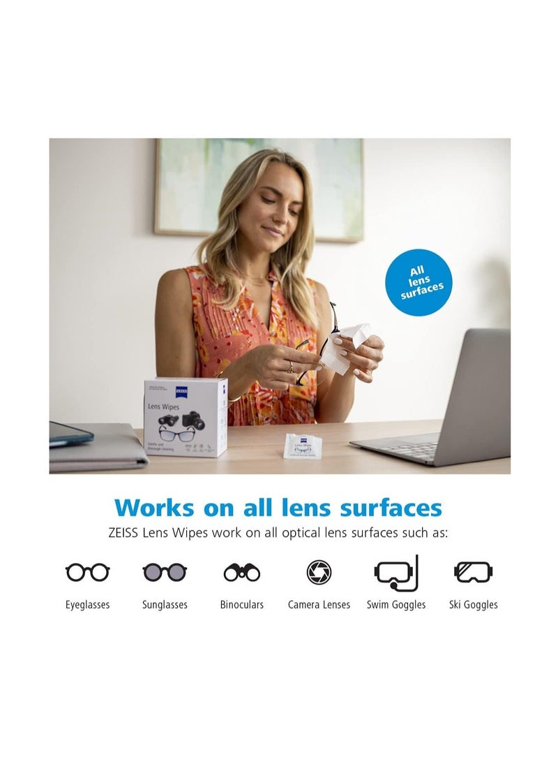 زايس 250 قطعة من مناديل تنظيف العدسات المصنوعة من الألياف الدقيقة الناعمة والمبللة مسبقًا، مغلفة بشكل فردي - Image 5