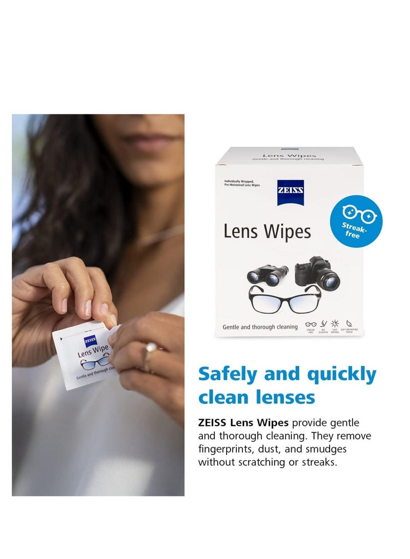 زايس 250 قطعة من مناديل تنظيف العدسات المصنوعة من الألياف الدقيقة الناعمة والمبللة مسبقًا، مغلفة بشكل فردي - Image 4