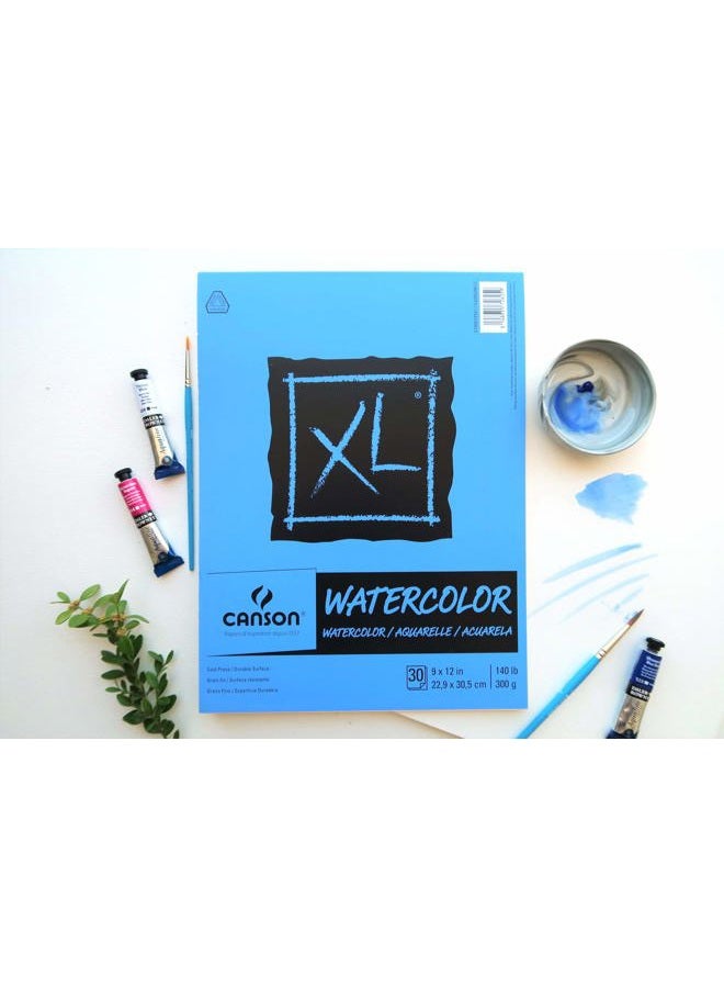 CANSON XL Series Watercolor Textured Paper Pad for Paint, Pencil, Ink, Charcoal, Pastel, and Acrylic, Fold Over, 140 Pound, 18 x 24 Inch, 30 Sheets - Image 3