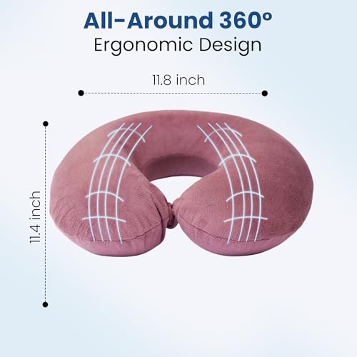 CareFoam Travel Neck Pillow | Premium Memory Foam Neck Pillow for Flight Travel, Car Sleeping | Adjustable Head Rest, Neck Rest Travelling Pillow for Sleeping Head Support - Image 5