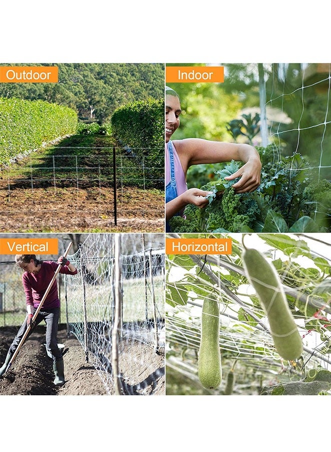 Muyixin 5 x 15 ft Plant Trellis Netting, Heavy-Duty Polyester Grow Net, Garden Trellis Netting with Square Mesh for Climbing Plants, Vegetables, Fruits, and Flowers  - Image 3