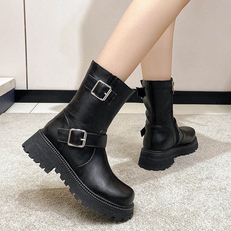 Size Size 28-43 Female Martin Leisure Belt Buckle Low Boots Tide - Image 5