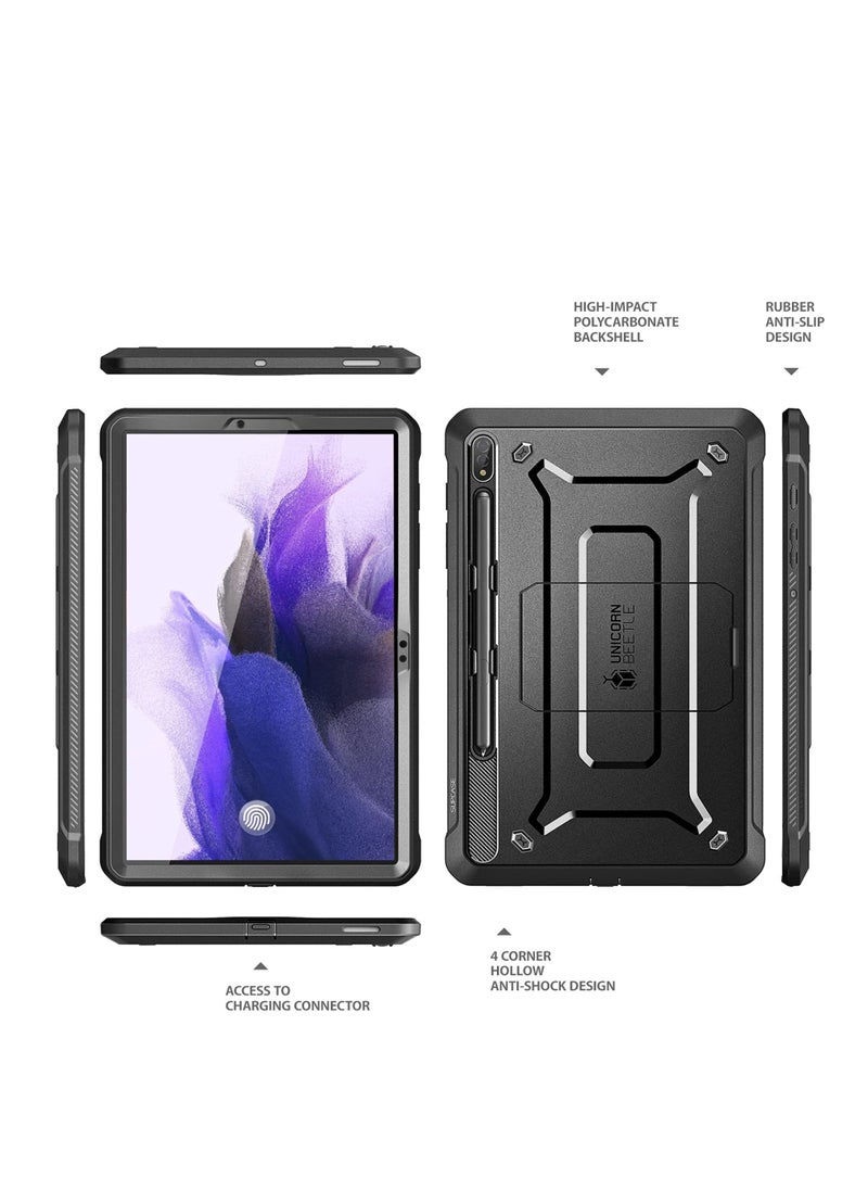 SupCase - Unicorn Beetle Pro Series Case For Samsung Galaxy Tab S7 Fe 12.4 Inch 2021 Full Body Rugged Heavy Duty Case With Built In Screen Protector And S Pen Holder Black - Image 1