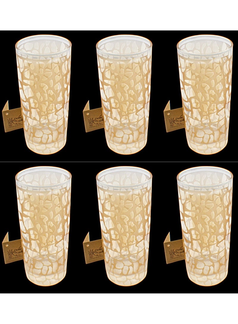 KuduArts Tumblers glass cups for water juice 6 pieces - Image 1