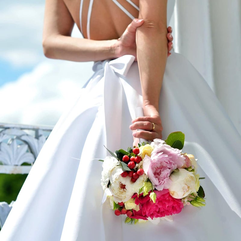 comfrt 12 PCS Foam Floral Handle Bouquet Holders Handle Bouquet Holder for Floral Arrangement Foam Kit Wedding Supplies Bridal Fresh Flowers Silk Flowers Decoration - Image 3