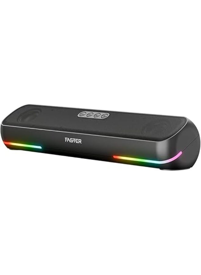 Faster Ryzo Z16 Soundbar - 16W Wireless Sound Bar 415x133x100mm Bluetooth 5.3 EDR 5H - Image 1