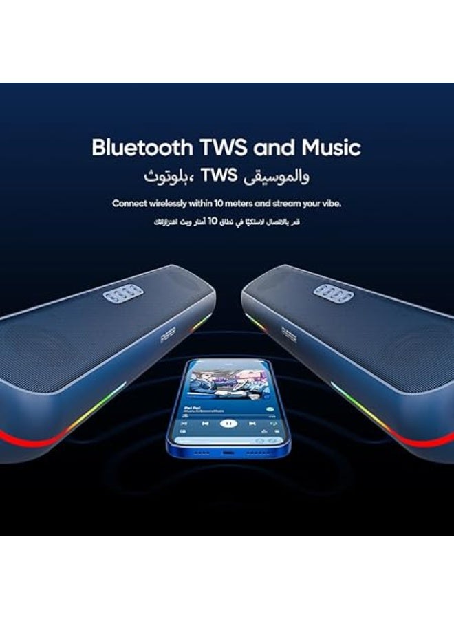 Faster Ryzo Z16 Soundbar - 16W Wireless Sound Bar 415x133x100mm Bluetooth 5.3 EDR 5H - Image 4