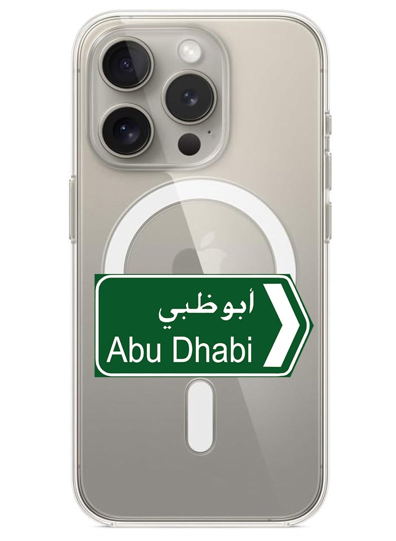 Theodor Magnetic Case for iPhone 15 Pro 6.1-inch Compatible with MagSafe Wireless Charging, Shockproof Phone Bumper Cover abudhabi sign board - Image 1