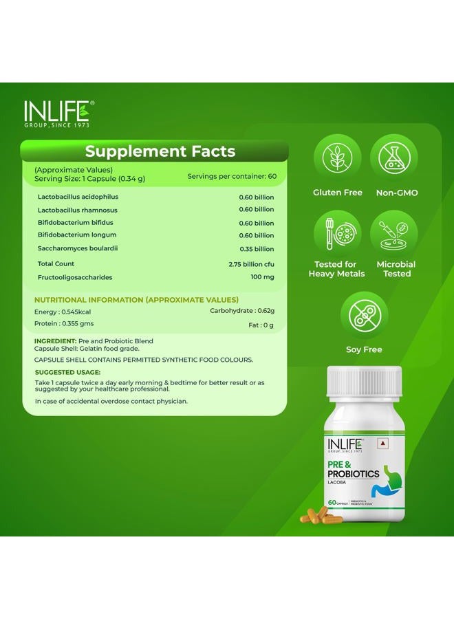Inlife Prebiotics and Probiotics - 60 Capsules - Image 2