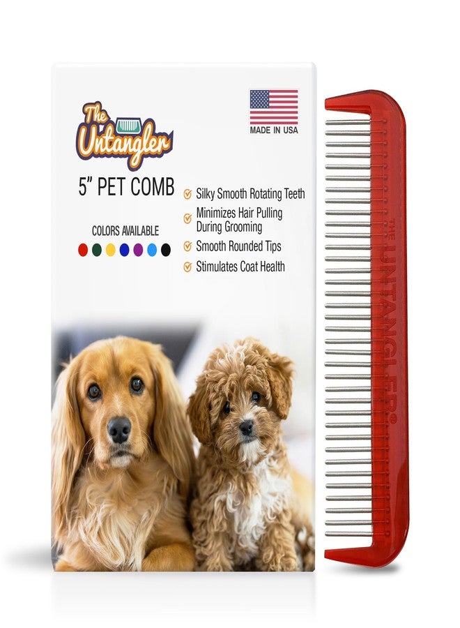 Untangler Pet Comb (5", Ferrari Red) - Image 1