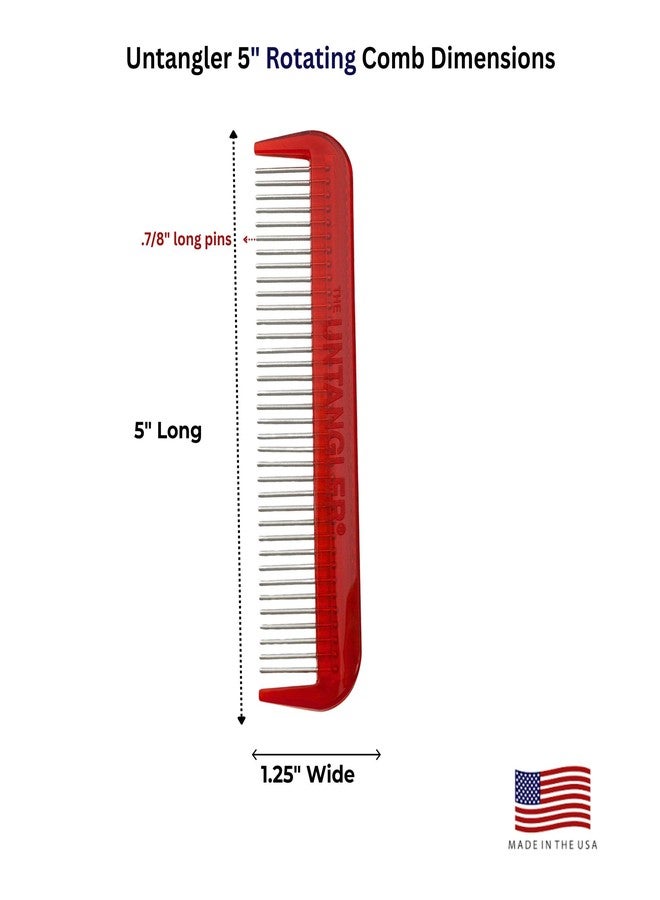 Untangler Pet Comb (5", Ferrari Red) - Image 3
