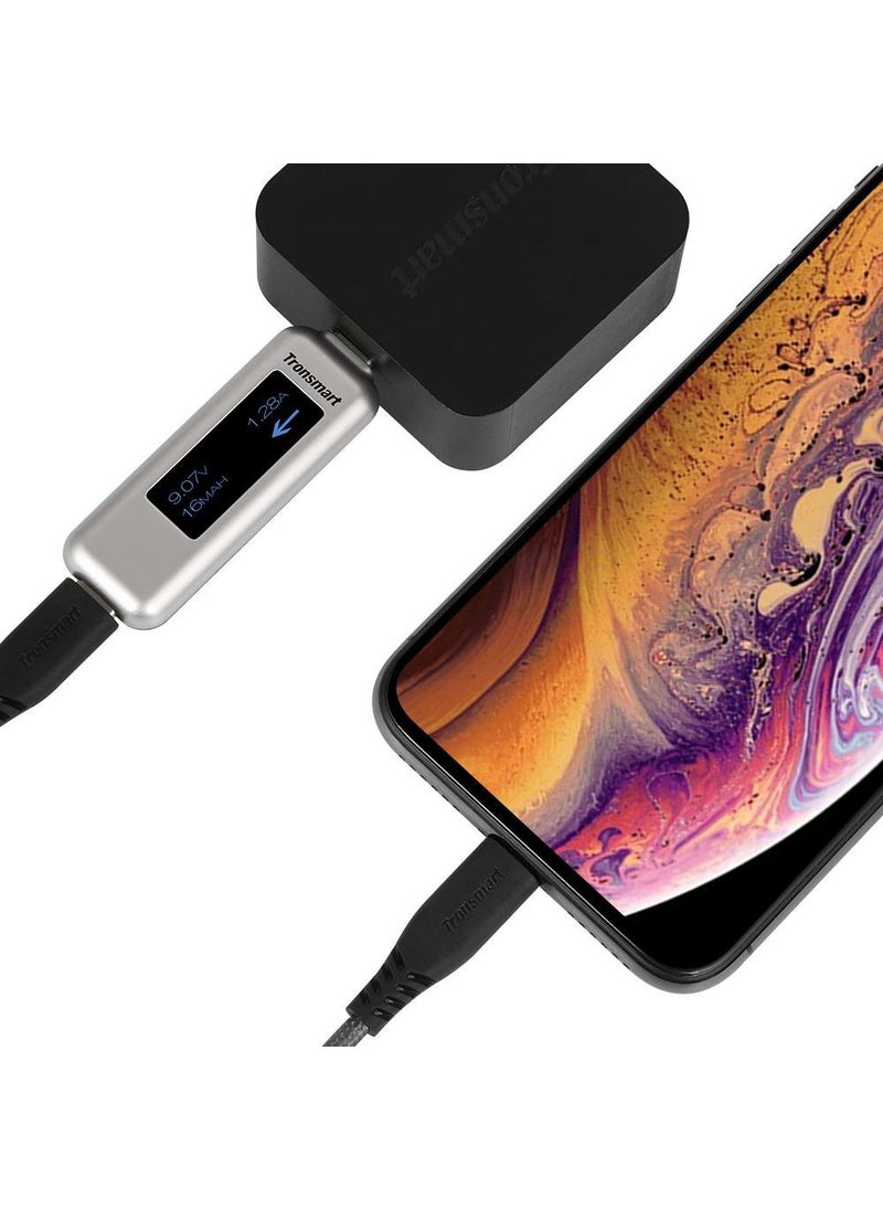 Tronsmart LCC04 Type-C Lightning iPhone Compatible Fast Charging Cable Black  - Image 4