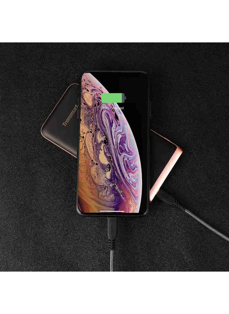 Tronsmart LCC04 Type-C Lightning iPhone Compatible Fast Charging Cable Black  - Image 5