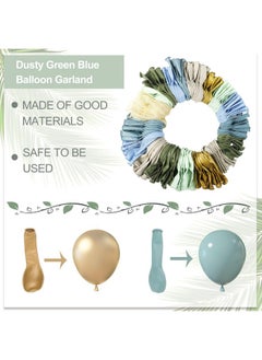 170Pcs Dusty Blue Green Balloon Garland Arch Kit, Haze Fog Blue Ash Mist Sage Green Sand White Gold Confetti Balloons For Baby Shower Wedding Bridal Boho Birthday Party Backdrop Decorations - pzsku/ZFEEDE0B84638FCF300BDZ/45/_/1734347193/001cff07-686a-4be2-ab3f-be64316c62d8