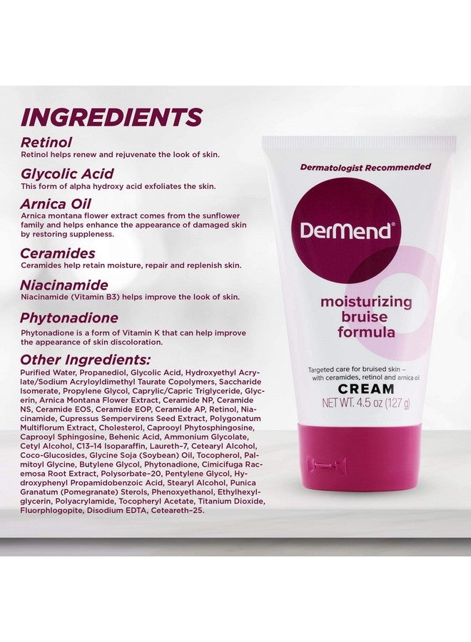 dermend Arnica Bruise Cream With Vitamin Kmoisturizer Reduces Bruising On Arms Legs & Hands4.5 Oz - Image 2