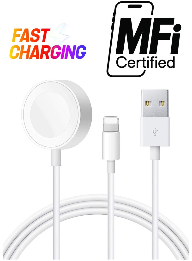 4.9 ft Magnetic Charging Cable – Apple Watch and iPhone Dual Charger - Image 1
