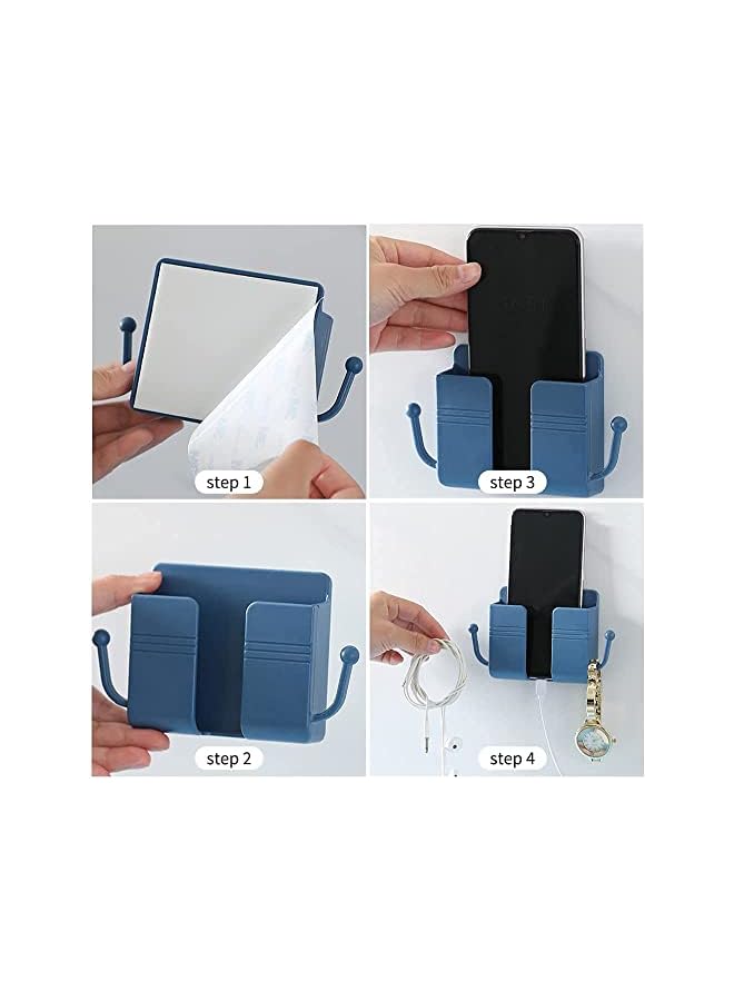 PROMASS Wall Mount Cellphone Holder with USB Light, Self-Adhesive Sticky Wall Beside Organizer Storage Box, Punch-Free Bracket for Mobile Phone Plug, Multi-function Lazy Cradle-Charging Stand/Rack  - Image 5