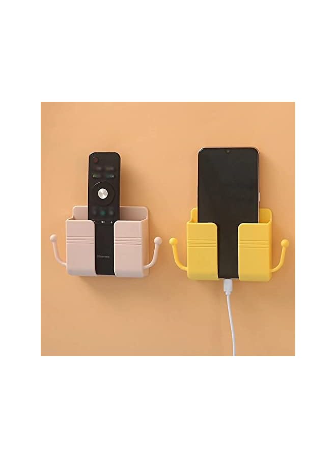 PROMASS Wall Mount Cellphone Holder with USB Light, Self-Adhesive Sticky Wall Beside Organizer Storage Box, Punch-Free Bracket for Mobile Phone Plug, Multi-function Lazy Cradle-Charging Stand/Rack  - Image 3