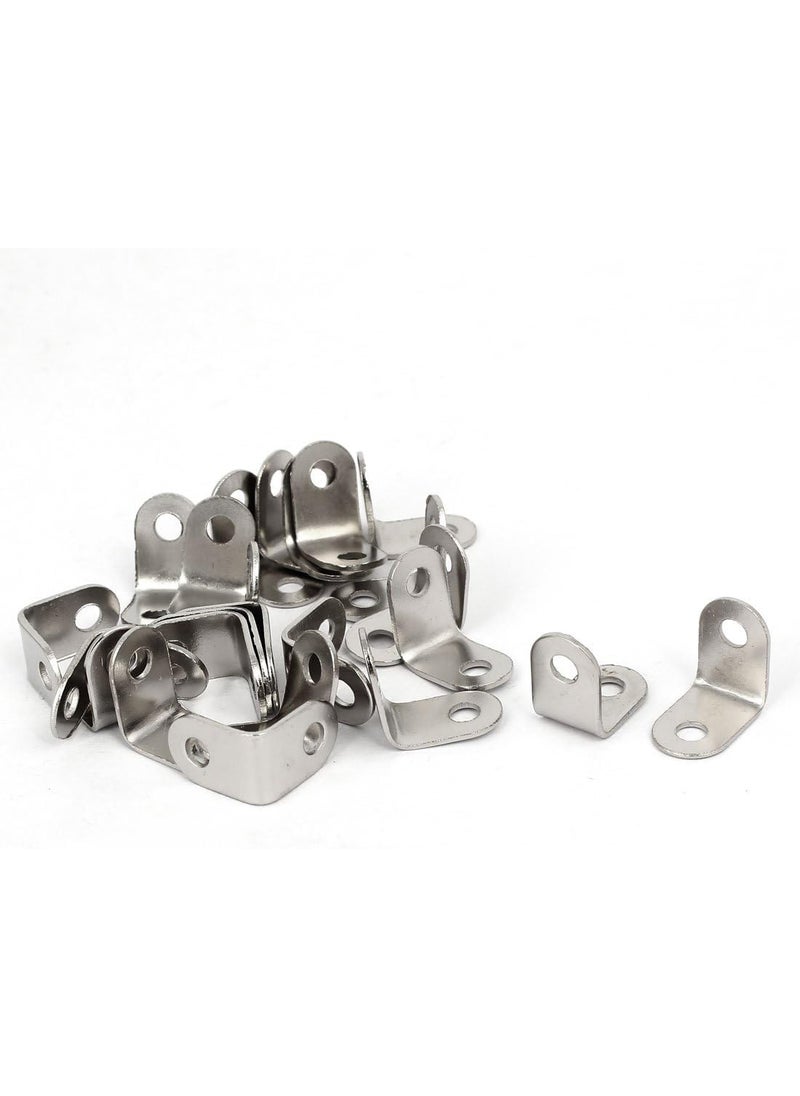 Tia Tia L Shape Angle to Support Joint Boxes Hardware Furniture Fitting and DIY Works Size 15x10mm Silver 20  - Image 1