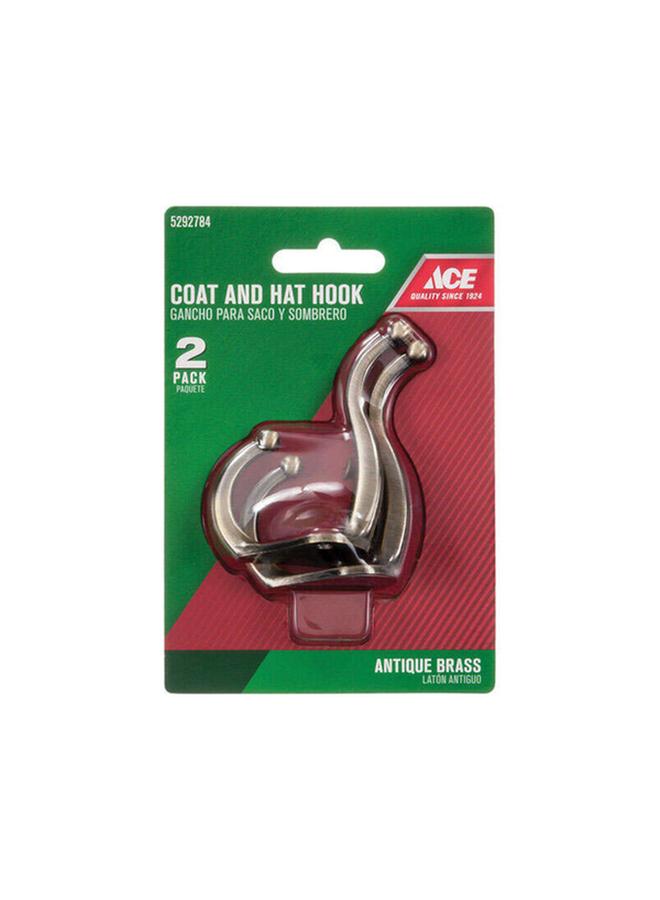 ACE Antique Brass Elegant Small Coat and Hat Hook Copper 3inch 01-3012-116 - Image 2