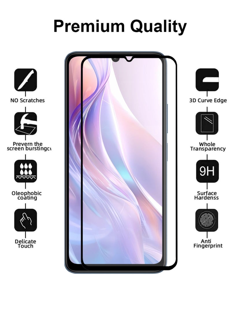 2 Pieces Xiaomi Redmi 13C 5G Screen Protector – Edge to Edge Tempered Glass Screen Protector, High Transparency, Delicate Touch, Anti-Explosion, Smooth Arc Edges, Easy Installation - Image 2