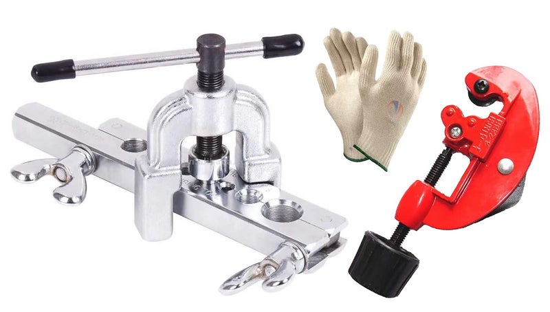 ISC 7 Dies Flaring Tools Set Air Conditioning Parts Special Maintenance Tool Air Conditioner Car Refrigerator Copper Tube Tool, 3-28mm Tube Cutter - Image 1