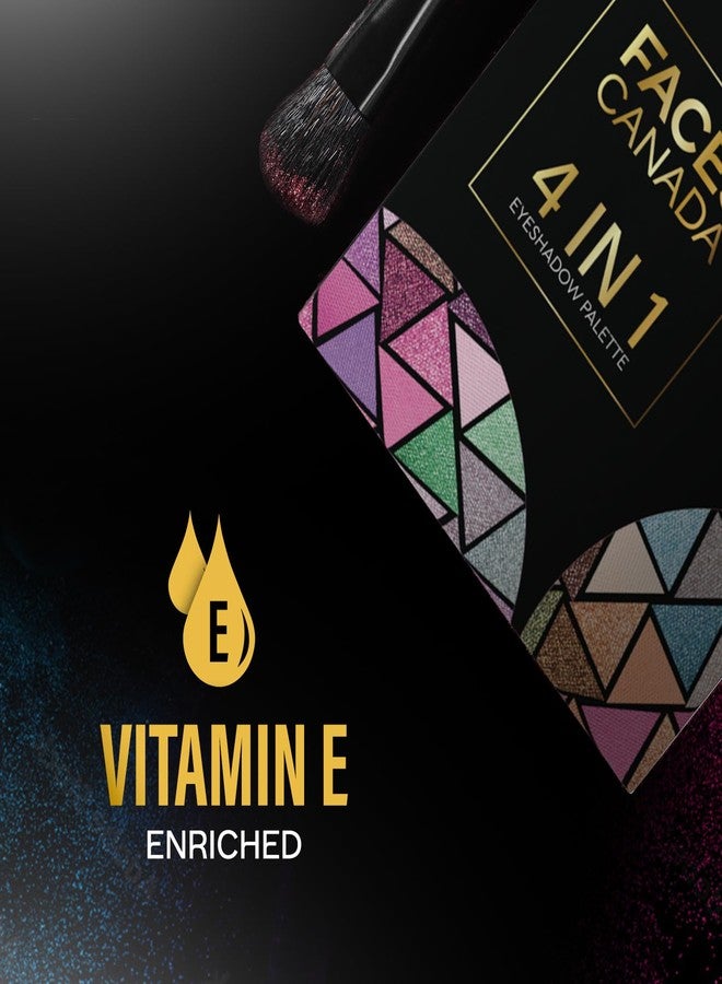FACESCANADA 4 In 1 Quad Eyeshadow Palette Powder-Wicked Fantasy 03, 4.8G|Shimmer & Matte Shades|Satin Matte Finish Eye Shadow Quartet|Intense Pigment|Long Lasting|Vitamin E Enriched|Vegan,Multicolor - Image 5