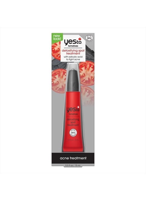 Tomatoes Spot Treatment, Detoxifying Formula To Help Banish Pimples While Reducing Redness, With Salicylic Acid & Charcoal, Natural, Vegan &CrueltyFree, 0.5 Fl Oz