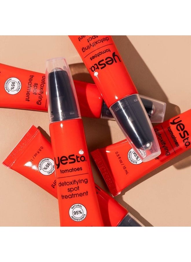 Yes To - Tomatoes Spot Treatment, Detoxifying Formula To Help Banish Pimples While Reducing Redness, With Salicylic Acid & Charcoal, Natural, Vegan &CrueltyFree, 0.5 Fl Oz - Image 1