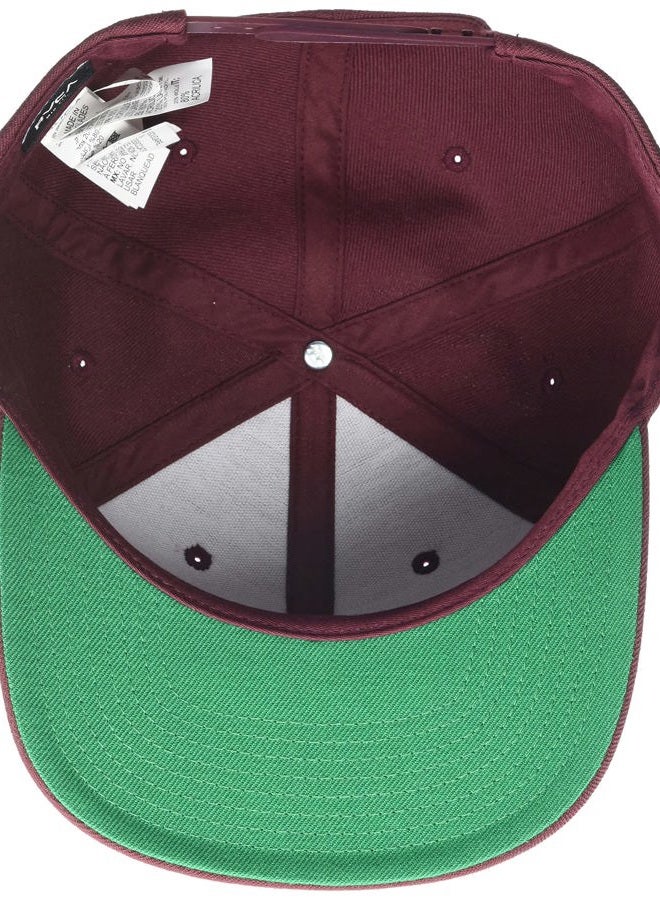 rvca Men's Adjustable Snapback Straight Brim Hat, Rvca Snapback Hat/Wine, One size - Image 2