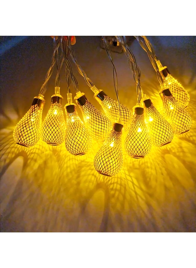 zayo أضواء خيط مخروطية ذهبية LED تعمل بالبطارية 2م - Image 3