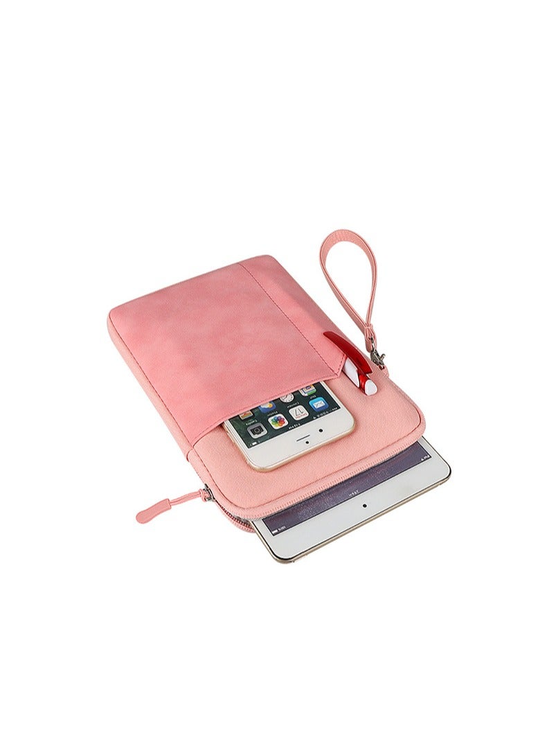 9-11 بوصة الكمبيوتر اللوحي الأكمام حقيبة حمل واقية للماء مع جيب، وردي - Image 3