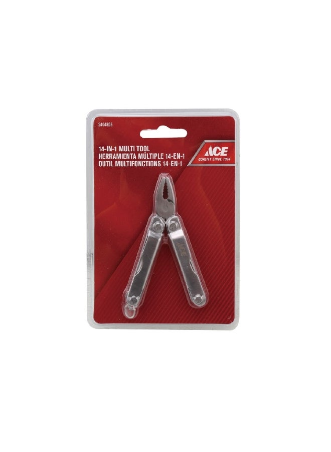 ACE Stainless Steel 14-In-1 Multi Tool Silver 3.2 x 15.6 x 10.8 cm 20180118002