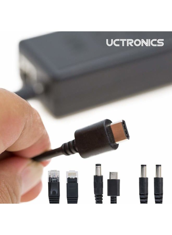 UCTRONICS PoE Splitter 5V 4A for Raspberry Pi 4 and Jetson Nano, Active PoE+ to Barrel Jack or USB-C Adapter, IEEE 802.3at/af Compliant - Image 3