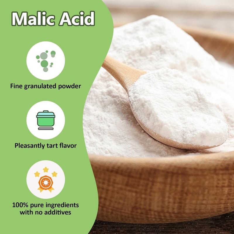 Viktairy 8 oz Food Grade Malic Acid Powder - Tart Flavor Additive for Sour Candy, Drinks, Baking, and Wine - Image 2