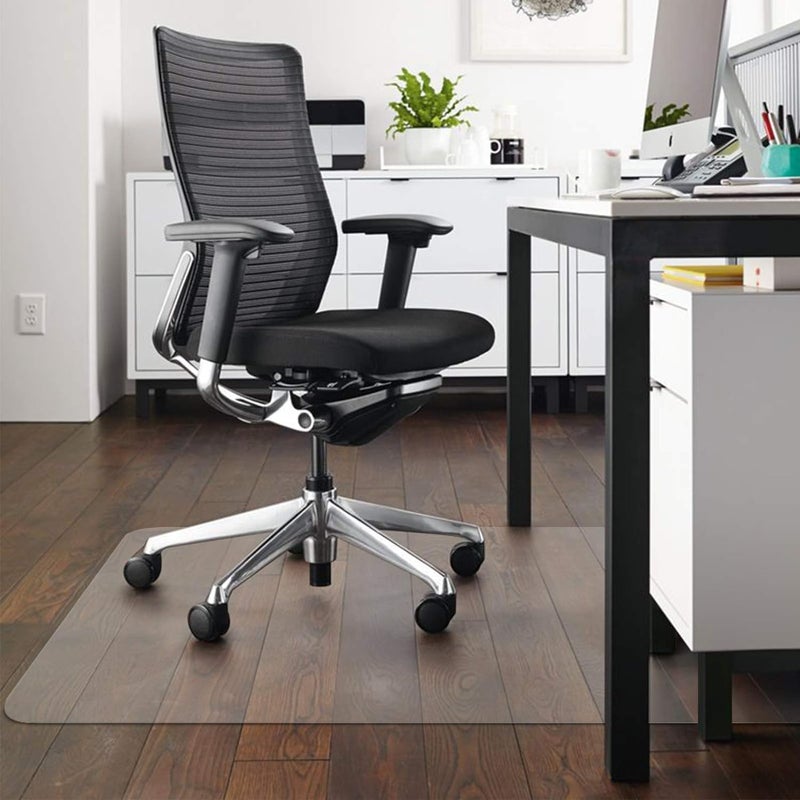 Azadx Office Chair Floor Mat for Hardwood - Clear, Easy Glide and Protection - Plastic - 30" x 48" - Image 1