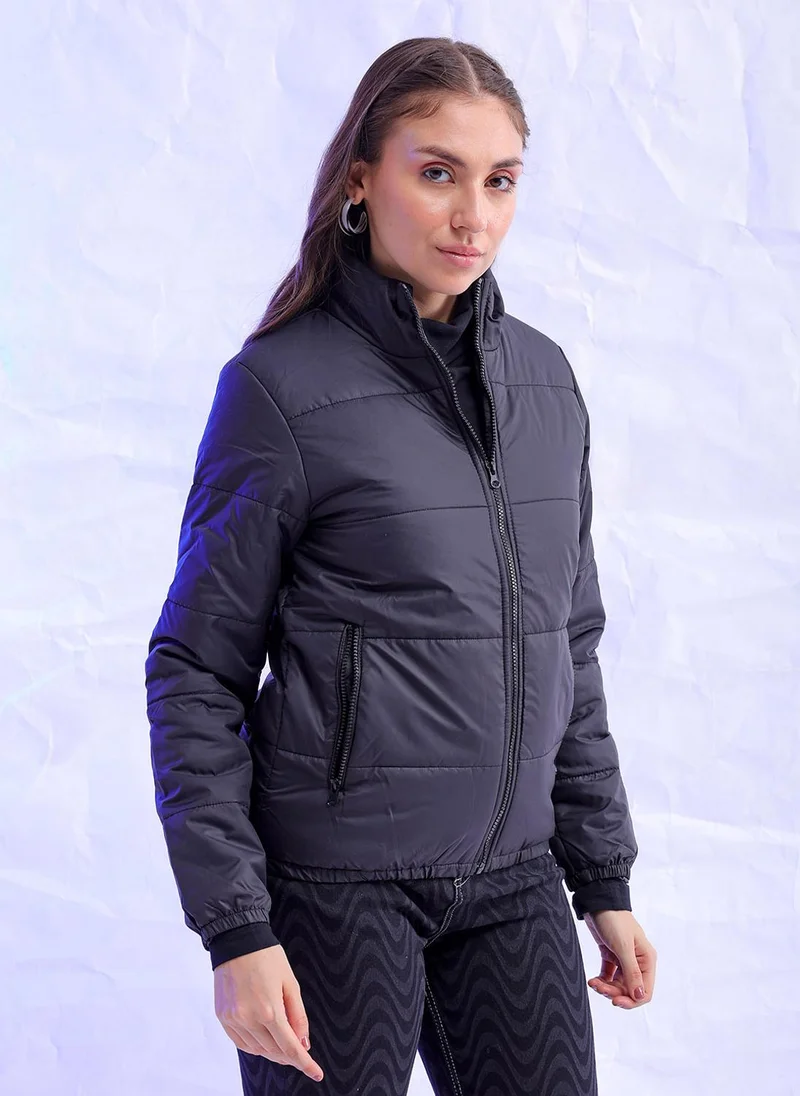 مرفوعة Women Regular Fit Solid Puffer Jacket